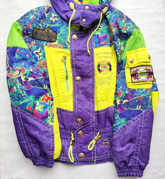Vintage 90s Ellesse Jacket Full Zip Ellesse Windb… - image 3