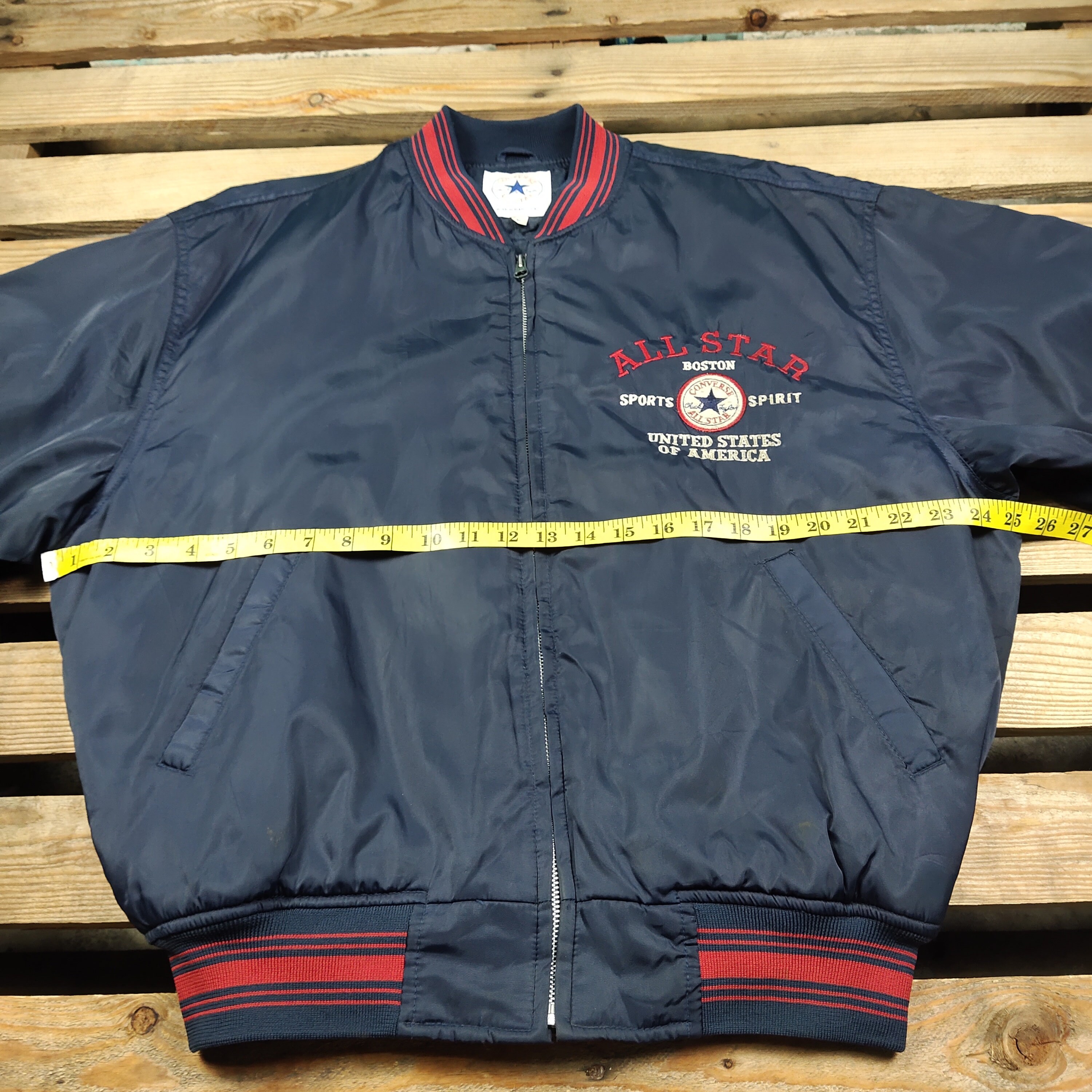 アウターその他 SOMEWHERE BUTTER. 90s Vintage Varsity Jumper Navy S4FJP02NVF SOMEWHERE BUTTER. 90s Vintage Varsity Jumper Navy S4FJP02NVF