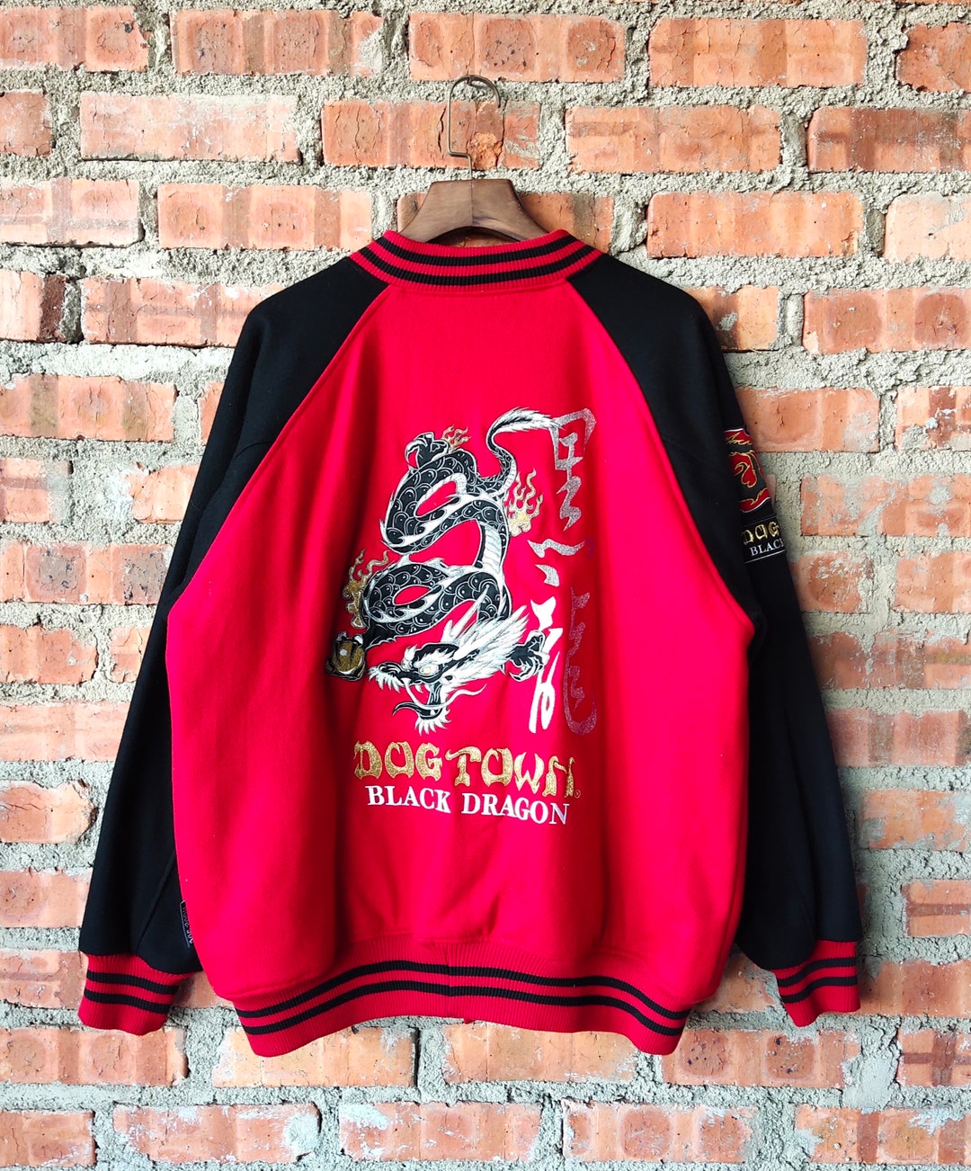 RARE Vintage 90s Dog Town Black Dragon Sukajan Jacket Dog Town - Etsy