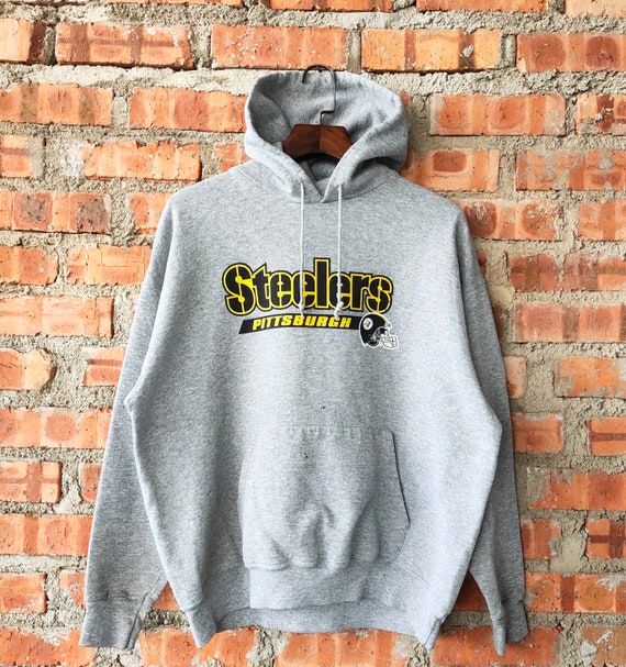 Vintage 90s angustiado Pittsburgh Steelers sudadera de f tbol