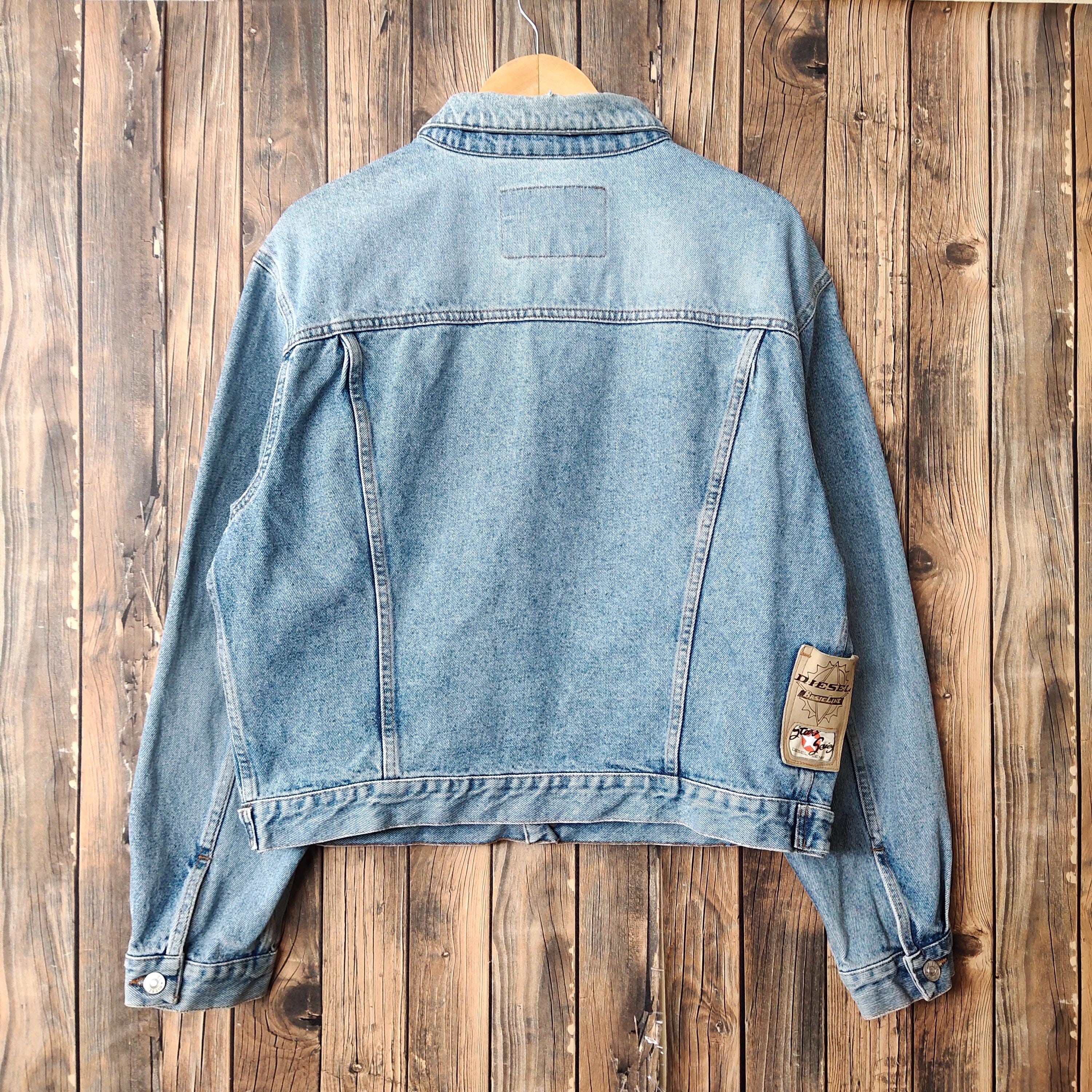 RARE Vintage 90s Distressed Diesel Industry Denim Jeans Jacket