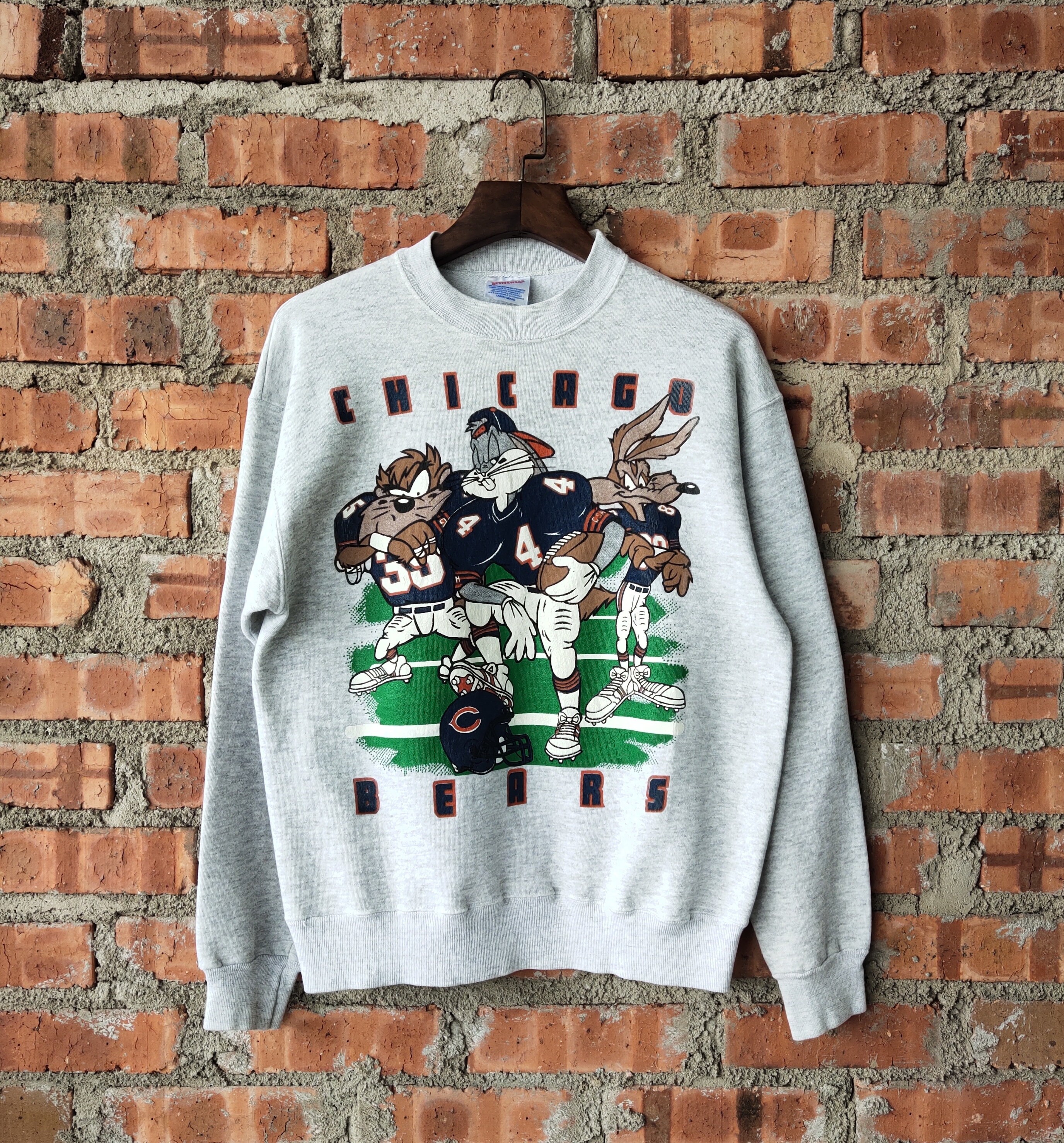 80年代 NFL BEARS スカジャン M Vintage 80's NFL Chicago Bears Sweatshirt Crewneck Bears Big