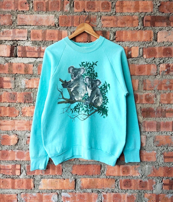 Vintage 80s Koala Bear Sweatshirt Koala Crewneck Koala Pullover