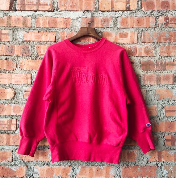 Vintage 90s Distressed University Wisconsin by Champion