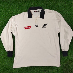 カンタベリーAll Blacks 長袖ラガーシャツ Steinlager カンタベリー オールブラックス ラグビー シャツ ジャージー 長袖