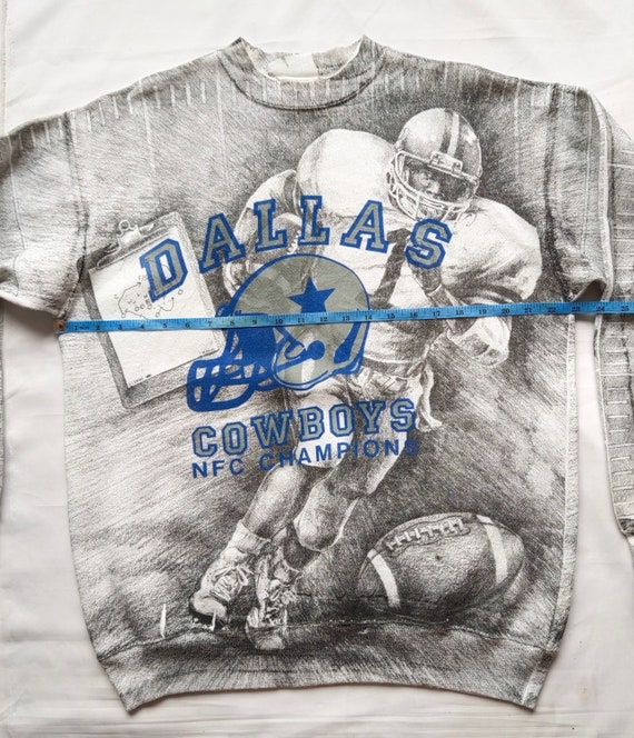 RARE Vintage 90s Dallas Cowboys NFC Champions Swe… - image 8