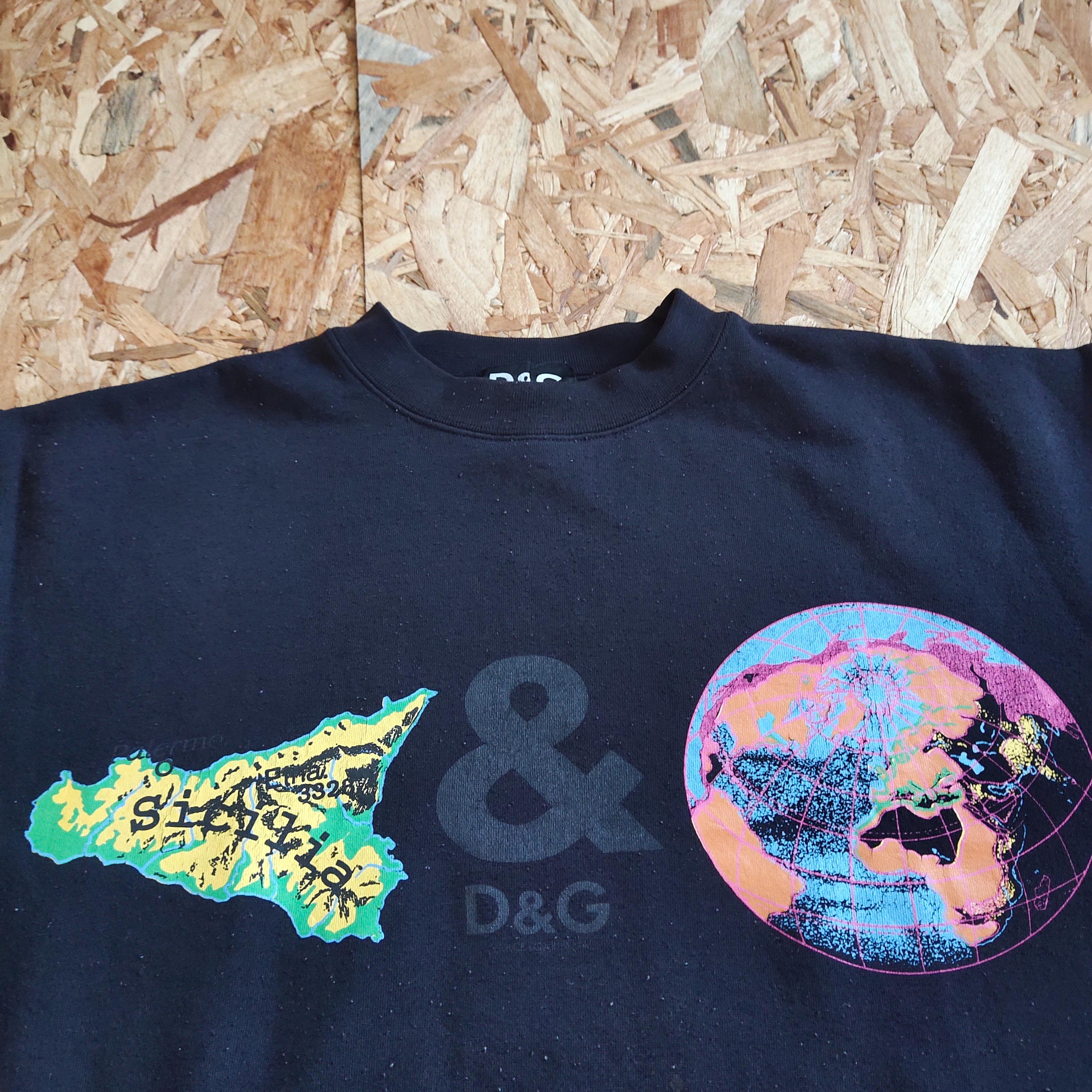 Vintage 90s Distressed Dolce & Gabbana Sweatshirt D and G Crewneck 
