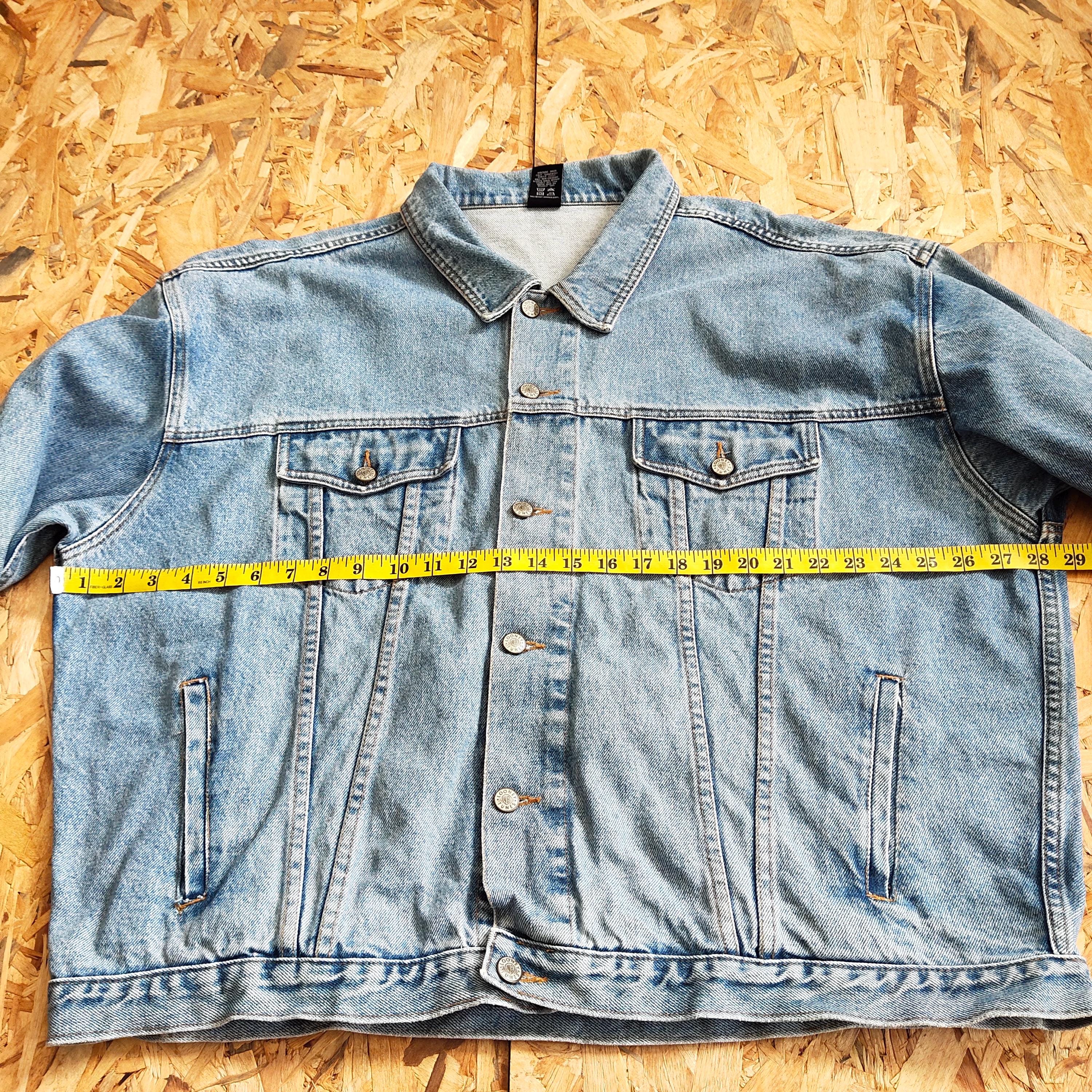 Vintage 90s Distressed Warner Bros Denim Jeans Jacket Warner Bros