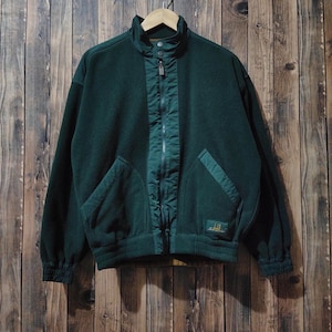 Vintage 90s Dunhill Sport Jacket Dunhill Harrington Dunhill Fleece Dunhill Pullover Dunhill Sweater Patch Logo Green  Color Men’s Fit M