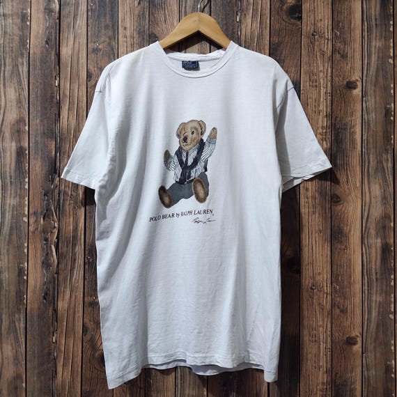 Vintage 90s Distressed Polo Bear Ralph Lauren T-shirt Polo