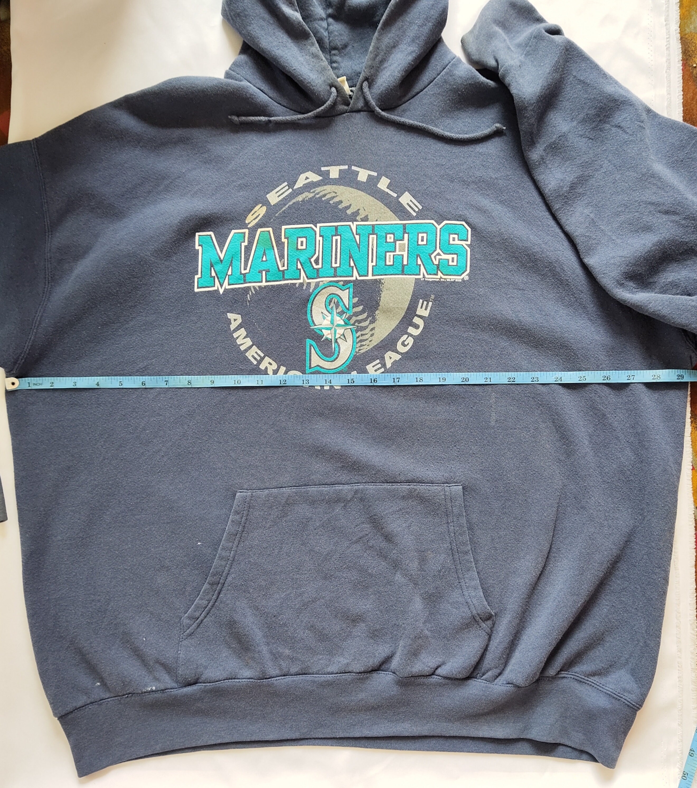 ♥MARITHE♥VINTAGE BASEBALL HOODIE Vintage Seattle Mariners Baseball by Lee Sport Hoodie