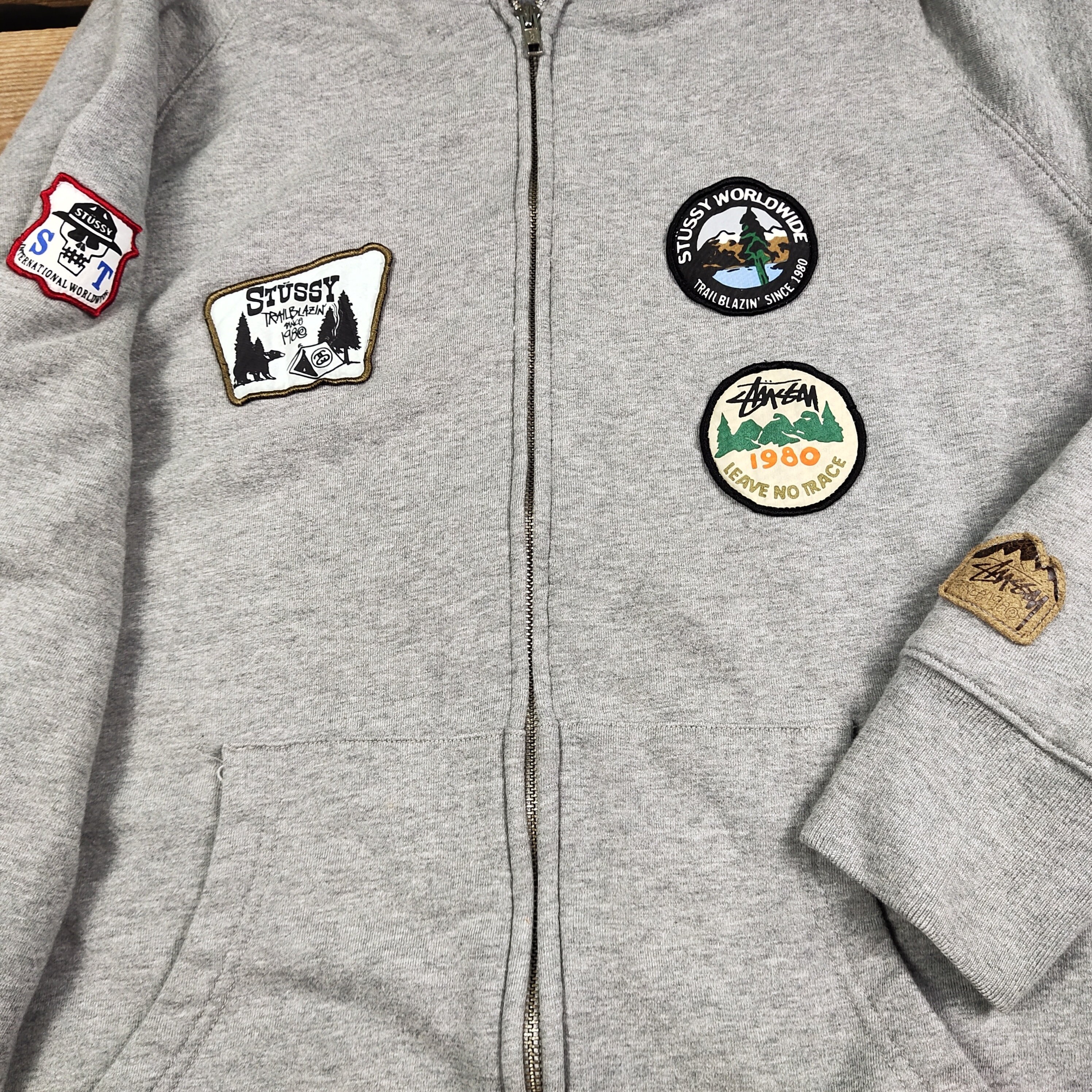 Vintage Stussy Worldwide Patches Sweatshirt Stussy Hoodie