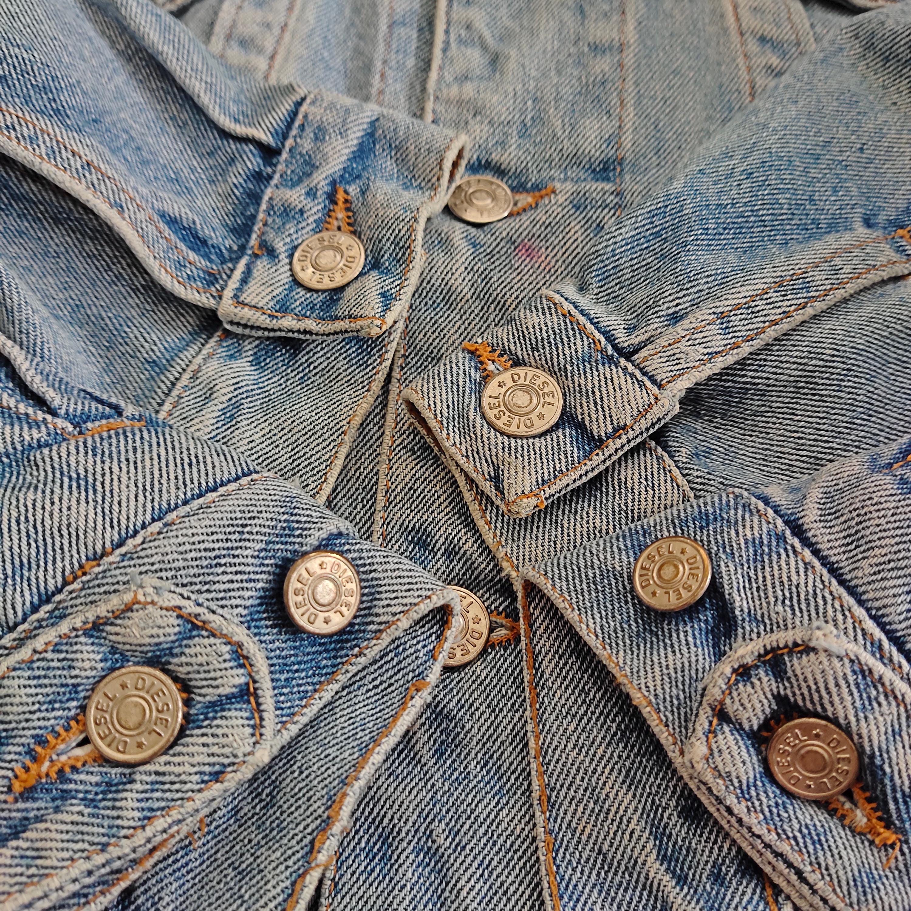 RARE Vintage 90s Distressed Diesel Industry Denim Jeans Jacket