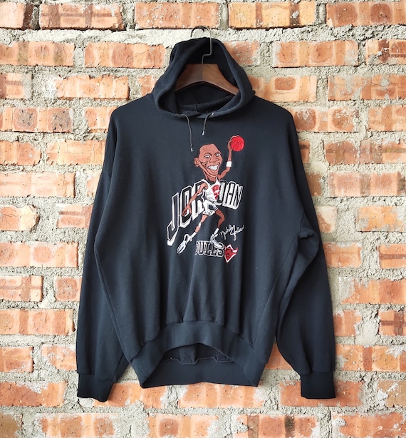 RARE Vintage 90s Michael Jordan Chicago Bulls by Starter Hoodie Bulls Sweatshirt Bulls Pullover Embroidery Logo Black Color Mens M Etsy