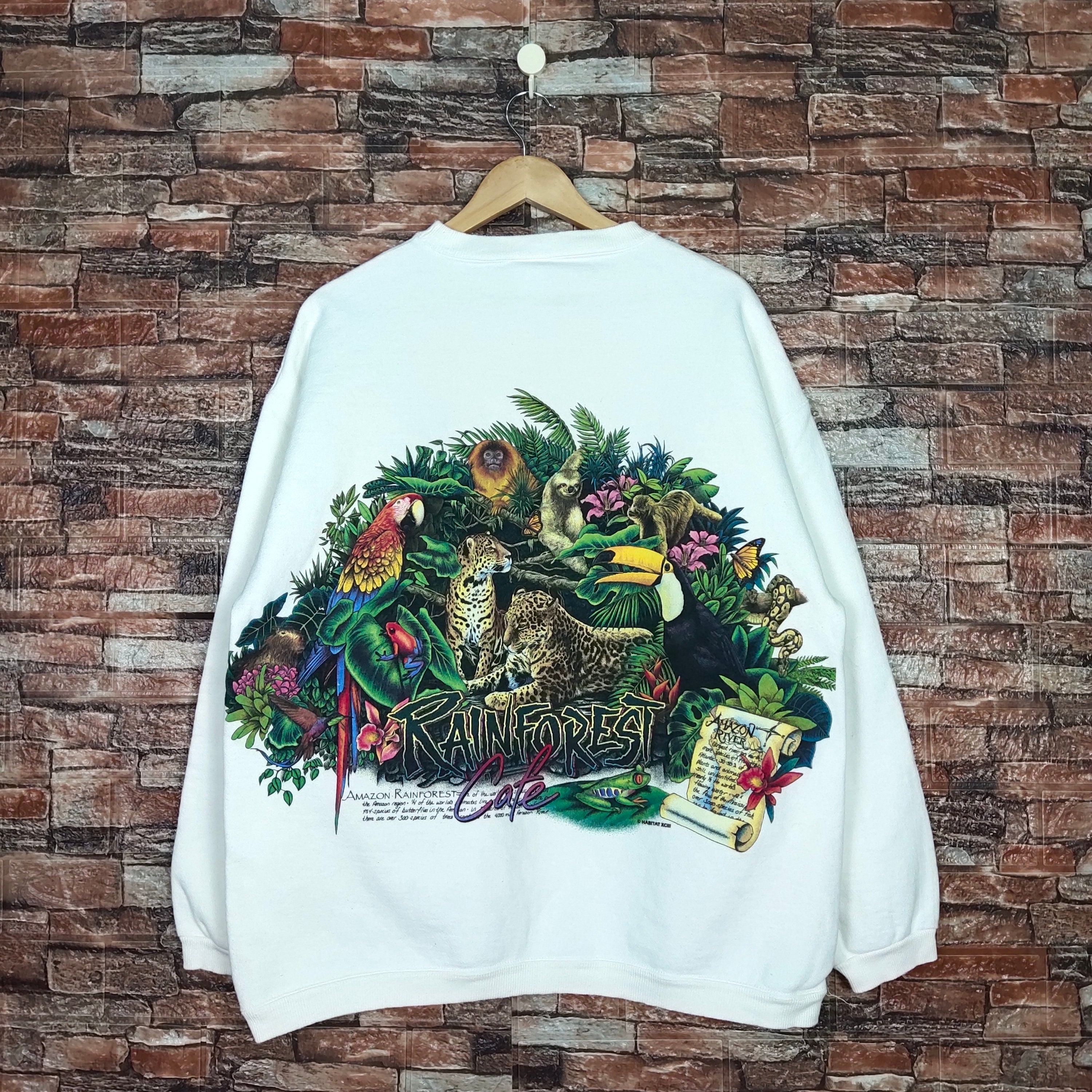 Vintage 90s Rainforest Cafe Habitat Sweatshirt Rainforest