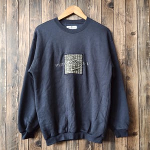 Vintage Distressed Pierre Balmain Sweatshirt Pierre Balmain Crewneck Pierre Balmain Pullover Embroidery Logo Blue Color Men’s Fit M