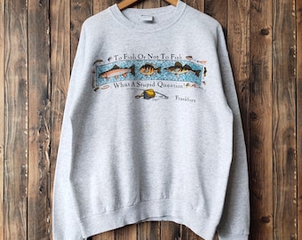 Vintage 90s That Big Eh? Fish Sweatshirt by Thunderbird