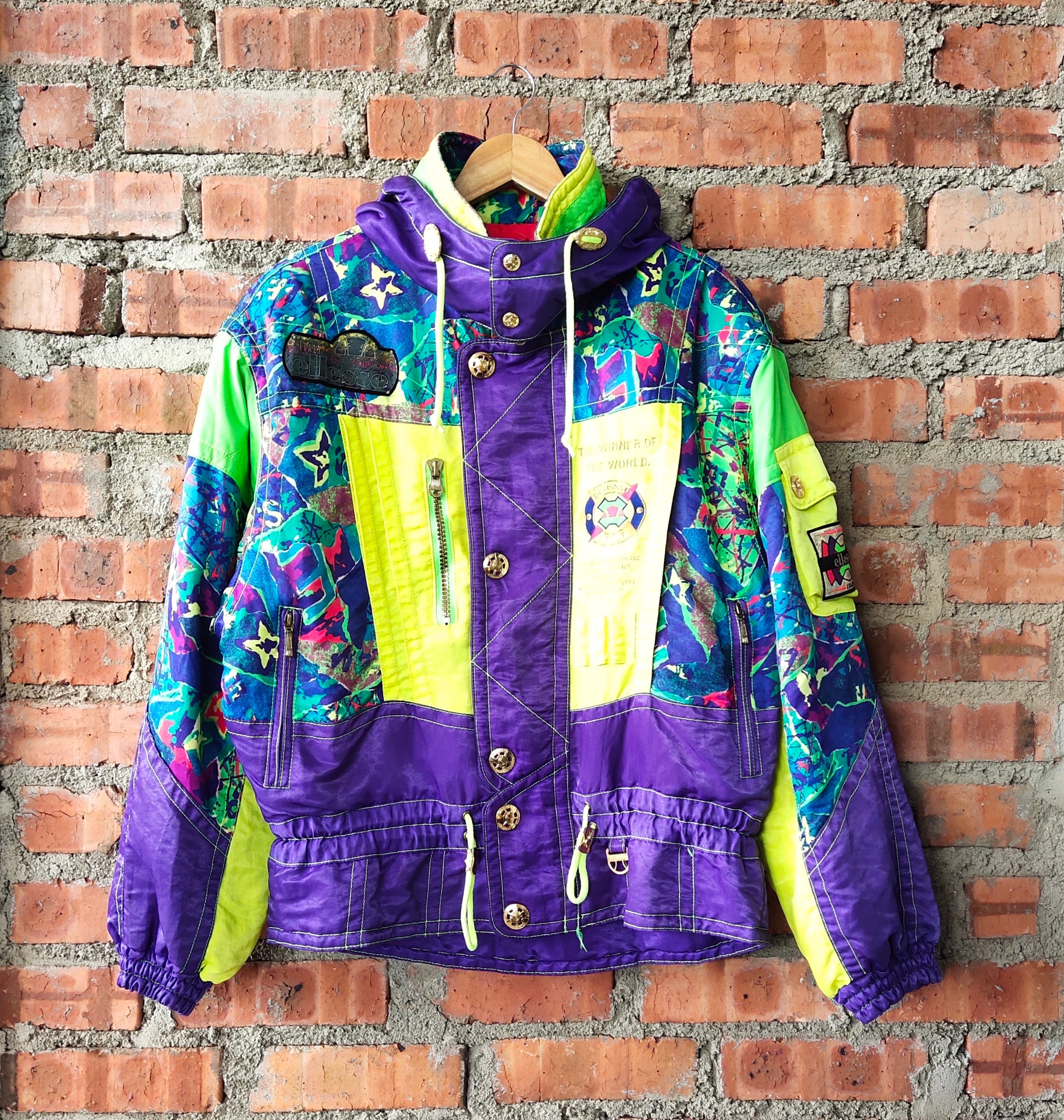 Vintage 90s Ellesse Jacket Full Zip Ellesse Windbreaker Vintage 90s Ellesse Jacket Full Zip Ellesse Windbreaker