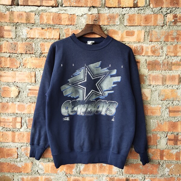 Reebok NFL Dallas Cowboys Print Sweatshirt, Men's XL unclear navy blue type Vintage Second Hand