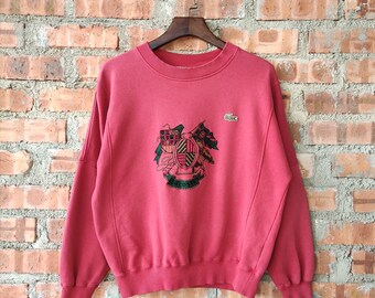 Lacoste Jumper Red - Etsy