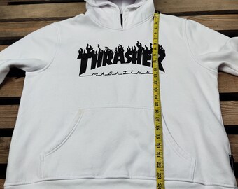 【THRASHER】 LACOSTE X THRASHER HOOD : WHITE Lacoste x Thrasher Hoody in White Lacoste