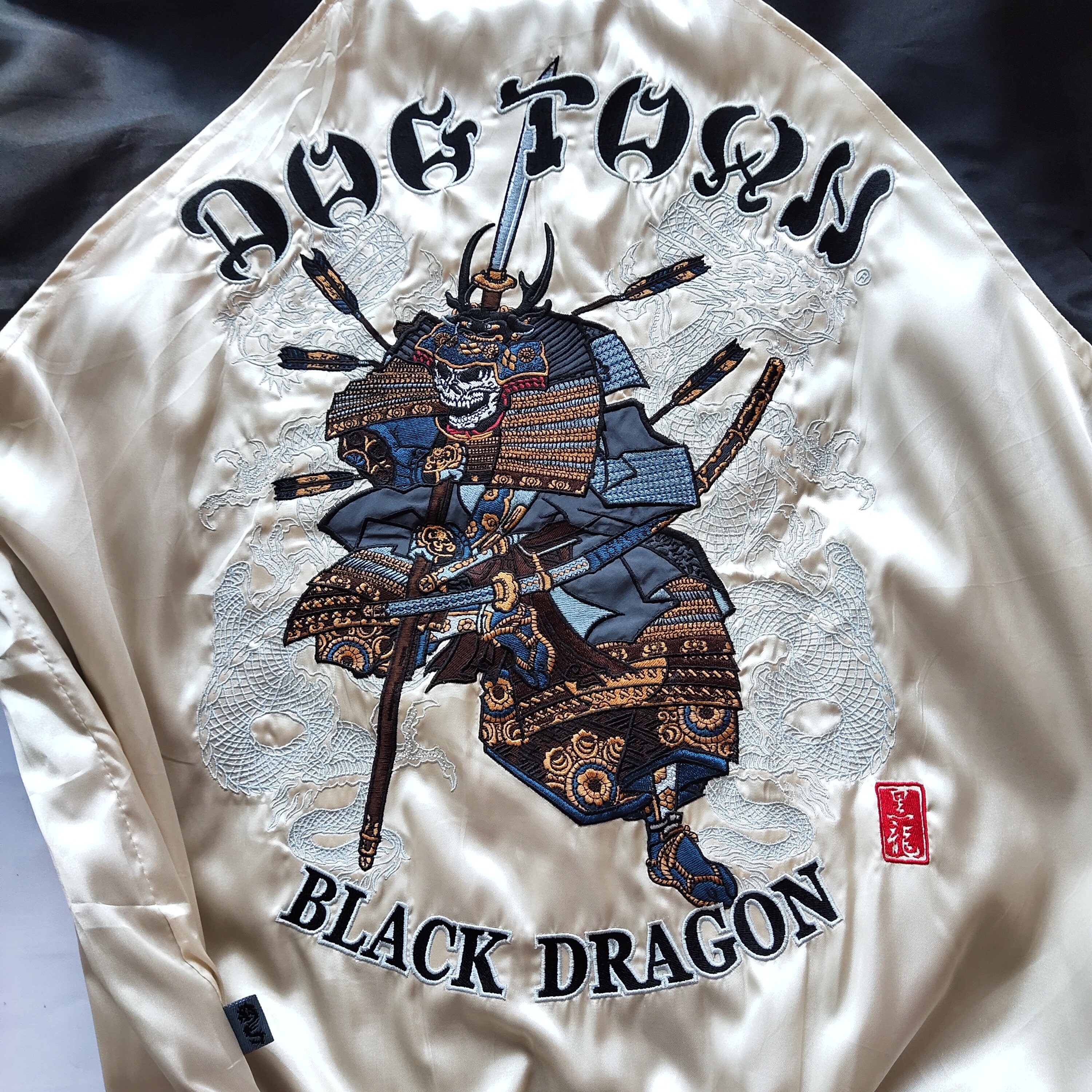 RARE Vintage 90s Dog Town Black Dragon Sukajan Jacket Dog Town