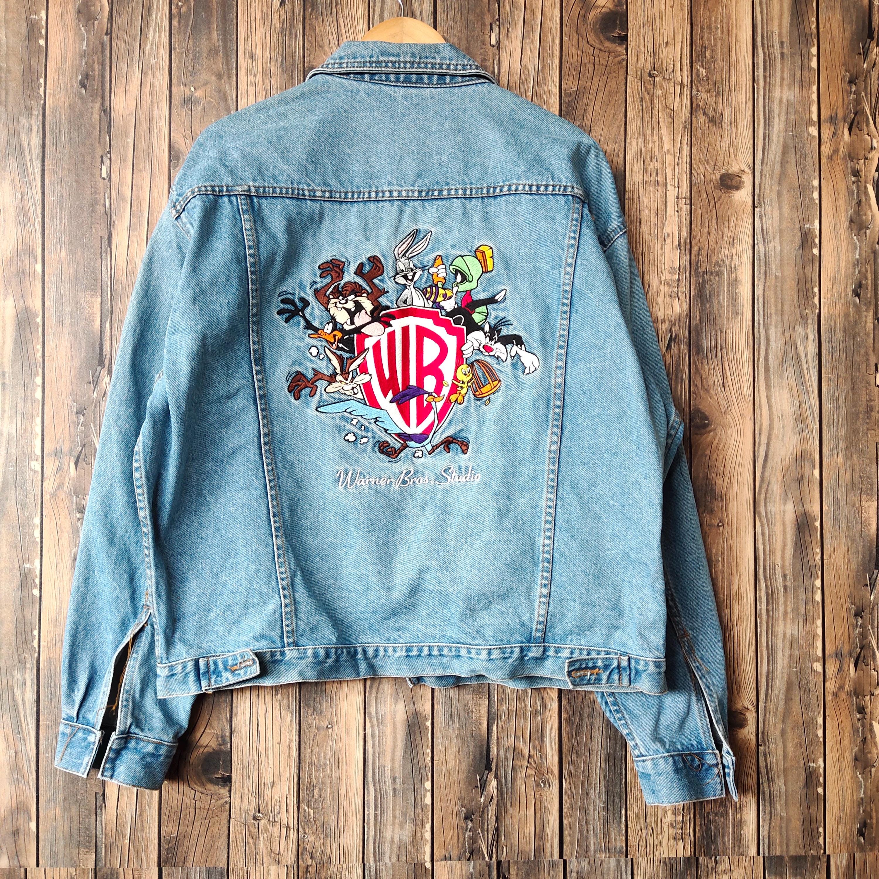 Embroidered Warner Brothers Denim Jacket Vintage 90's ACME Looney