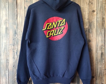 ヤ*佐様 90s SANTA CRUZ Logo Hoodie L Vintage 90s Santa Cruz Skateboarding Sweatshirt Santa Cruz Hoodie