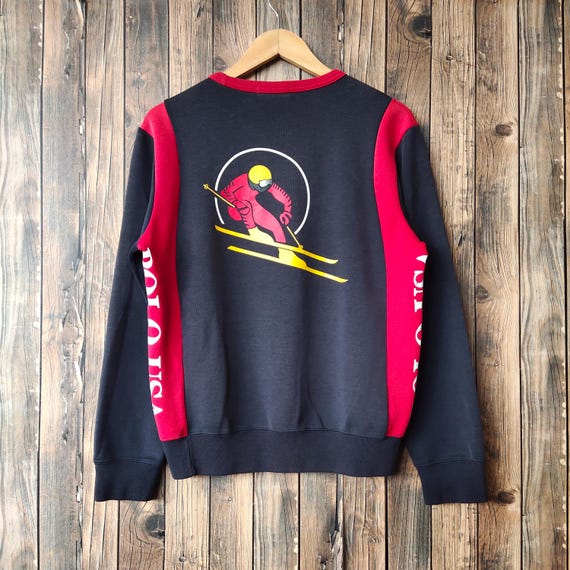 【人気デザイン】 ポロ ラルフローレン USED品 ダメージ加工 スウェット RALPH LAUREN ラルフローレンVINTAGE加工クルースウェット blue- 夜型