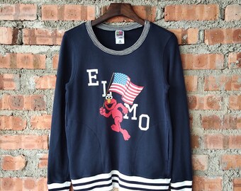 Vintage 90s Elmo Sesame Street Sweatshirt Elmo Crewneck Elmo Etsy