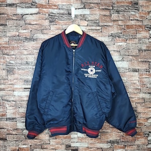 Vintage 90s Converse Bomber Jacket Converse Windbreaker Converse Pullover Converse Sweater Embroidery Logo Blue, Red Color Men’s L
