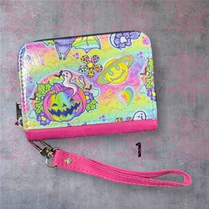 Pastel Halloween Small Wallet/Spooky Cute Halloween Wallet/Pastel Goth Wallet afbeelding 2