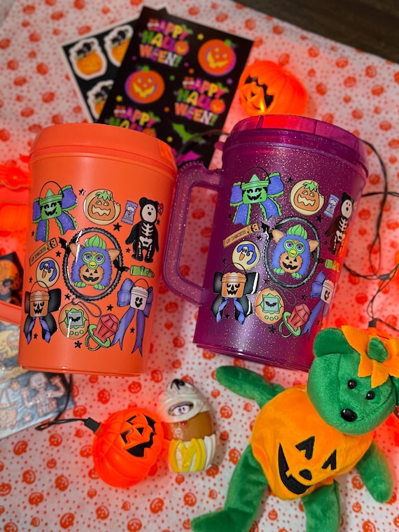 Version 2 90's Kid's Halloween Trucker Mug/Spooky Cute Halloween Mug/Retro Halloween Mug