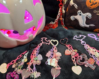 Pastel Goth Bag Charm/Purse Charm Keychain/Bag Decoration/Pastel Halloween Charm