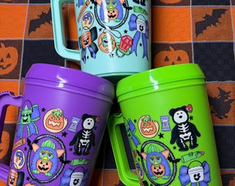 Version 2 90's Kid's Halloween Trucker Mug/Spooky Cute Halloween Mug/Retro Halloween Mug