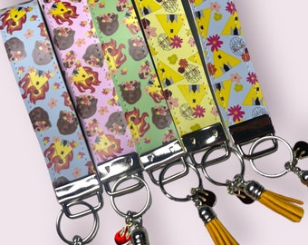Midsommar Key Fob Wristlet//Summer Temple Wristlet//Spooky Summer Keychain