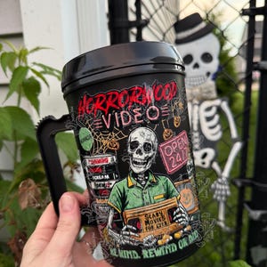 Retro Scary Movie Lover Mug/Retro Trucker Mug/Halloween Lover Mug