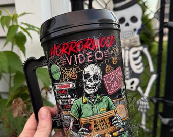 Retro Scary Movie Lover Mug/Retro Trucker Mug/Halloween Lover Mug