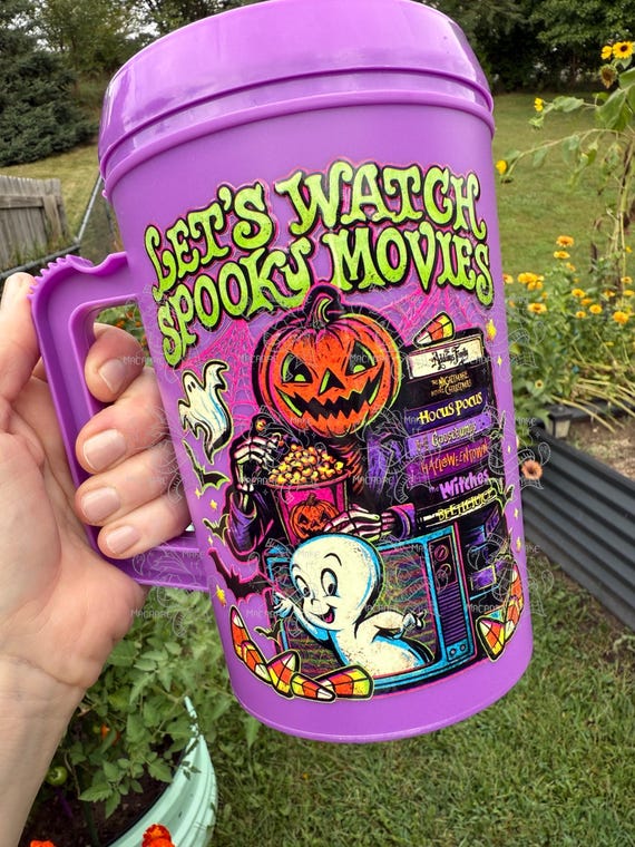 Retro Friendly Ghost Trucker Mug/Retro Halloween Mug/Ghost Mug