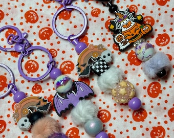 Spooky Cute Halloween Keychain/Spooky Keychain/Bag Decoration/Ghost Keychain