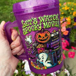 Retro Friendly Ghost Trucker Mug/Retro Halloween Mug/Ghost Mug