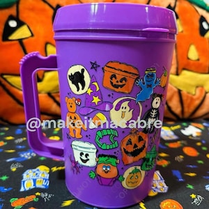 Retro Friendly Ghost Trucker Mug/Retro Halloween Mug/Ghost Mug