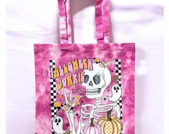 Bolsa de mano rosa de Halloween Junkie/Bolsa de mano rosa/Bolsa de mano de Halloween/Bolsa de mano gótica pastel