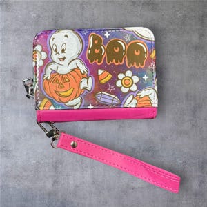 Friendly Ghost Small Wallet/Spooky Cute Halloween Wallet/Nostalgia Wallet
