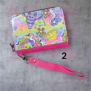 Pastel Halloween Small Wallet/Spooky Cute Halloween Wallet/Pastel Goth Wallet afbeelding 3