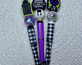 Never Trust The Living Pen/Halloween Pen/Ink Pen/Spooky Stationary/Headstone Pen