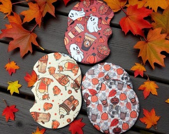 Pumpkin Spice Latte Car Coasters/Spooky PSL Car Coaster/Fall Coasters