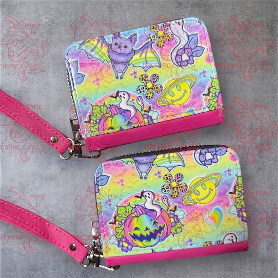 Pastel Halloween Small Wallet/Spooky Cute Halloween Wallet/Pastel Goth Wallet