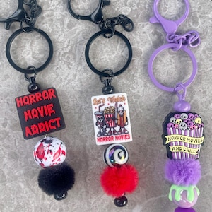 Horror Movies Keychain/Spooky Keychain/Bag Decoration/Scary Movie Keychain/Halloween Keychain