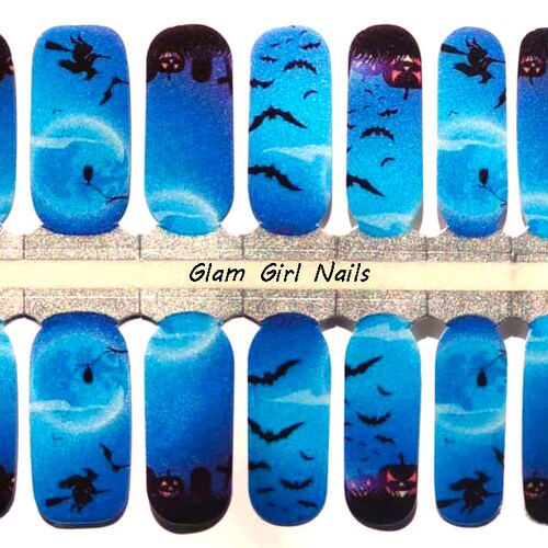 Spooky Graveyard Halloween Nail Polish Strips / Nail Wraps Etsy